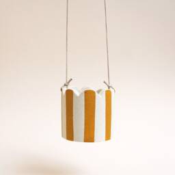 Small Stripy Hanging Pot - Choose Your Colours - thumbnail 4