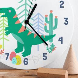 T Rex Personalised Dinosaur Wall Clock - Children's Bedroom Decor - thumbnail 4