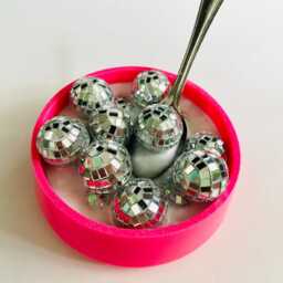 Disco Ball Cereal Wall Hanging Dopamine Kitchen Decor - thumbnail 2