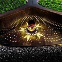 Hummingbird Solar Lantern Metal Cut-Out Outdoor Hanging Light - thumbnail 4