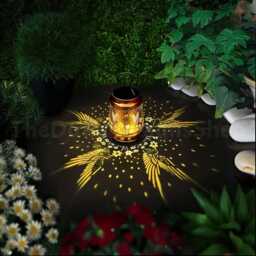 Hummingbird Solar Lantern Metal Cut-Out Outdoor Hanging Light - thumbnail 3