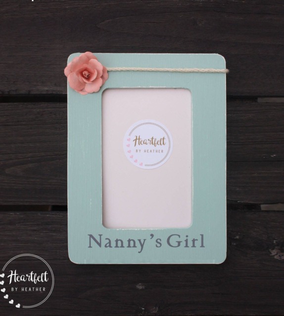 Personalized Nanny Picture Frame, Rustic Distressed Gift For Grandma - image 1