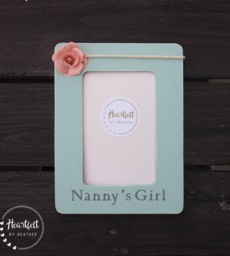 Personalized Nanny Picture Frame, Rustic Distressed Gift For Grandma - thumbnail 1