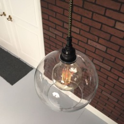 "Industrial Pendant Light -Black 8"" Clear Glass Open Globe Shade With Patented ""Huila Connector" - thumbnail 3