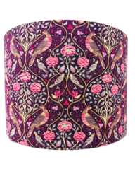 William Morris Lampshade Art Nouveau Purple Floral Drum Shade - thumbnail 1