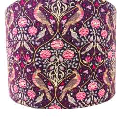 William Morris Lampshade Art Nouveau Purple Floral Drum Shade - thumbnail 4
