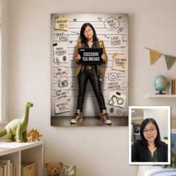 Personalised Funny Mugshot Canvas From Photo, Custom Comedy Charge Wall Art, Fake Lineup Poster Birthday Gift For Home Bar Decor - thumbnail 2