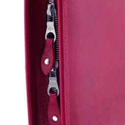 Red Leather Padfolio, Portfolio For Women, 3 Year Anniversary Gifts Boyfriend Girlfriend, 3rd Gift Wife - thumbnail 4