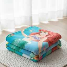 Personalized The Little Mermaid Blanket, Ariel Princess Disneyland Princess, Baby Girl Birthday Gift - thumbnail 3