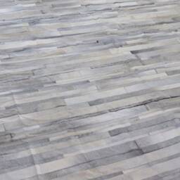 Patchwork Cowhide Rug, Model Stripes, Cream, White & Mix Of Grey. Sale, Ready To Go. 12' X 9' Free Shipping, 1 in Stock - thumbnail 4