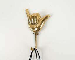 Rock & Roll Sign Hook, 7 Inch Figurine, Key Hanger, Wall Art, Towel Miniature, Room Decor, Gift For Her, Friend