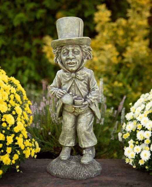 Mad Hatter Garden Figure - Alice in Wonderland Heavy Resin Home Ornament Statue - image 1
