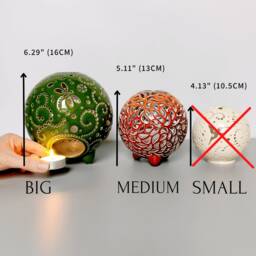 Hand Carved Scorpio Zodiac Tea Light Holder Ceramic Nightlight Lantern - thumbnail 4