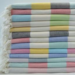 "Terry Towel, Fuchsia & White Peshtemal, Turkish Towel, Peshtemal, Ultra Soft Towel, Towel, 38""x67" - thumbnail 4