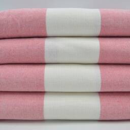 "Terry Towel, Fuchsia & White Peshtemal, Turkish Towel, Peshtemal, Ultra Soft Towel, Towel, 38""x67" - thumbnail 2