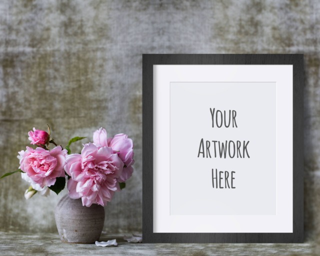 8x10 Frame Mockup, Picture Frame, Stock Photography, Clipart, Digital Fashion Print, Art Template, Display, Download - image 1