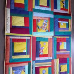 Baby Blanket Handmade Quilt Modern Children Bed Throw - thumbnail 2