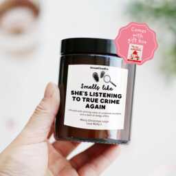 Birthday Gift For Her Wife Friend True Crime Fan - Podcast Listener Personalized Candle Christmas Lover - thumbnail 1