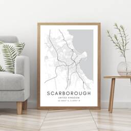 Scarborough Map Print Minimalist UK Travel Art - thumbnail 2