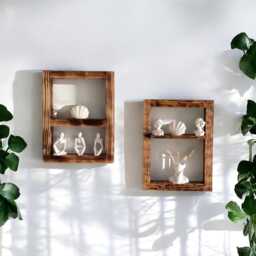 Floating Shelves Decor Rustic Wall Shelf Handmade Wood Shelving Unit Minimalist Home & Gift - thumbnail 2