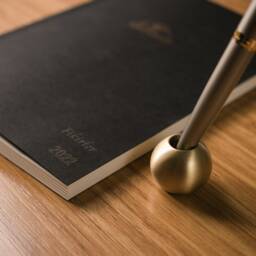 Solid Brass Pen Pot - Modern Desk Accessory - thumbnail 4