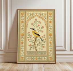 Kingfisher Bird Poster, Botanical Wall Art, Nature Print - thumbnail 1