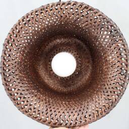Handwoven Bamboo Pendant Light Rustic Chandelier Lighting - thumbnail 3