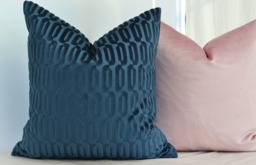 Blue Velvet Pillow Cover, Cyan Cover, Geometric Cover, Cover, Blue Cover - thumbnail 1