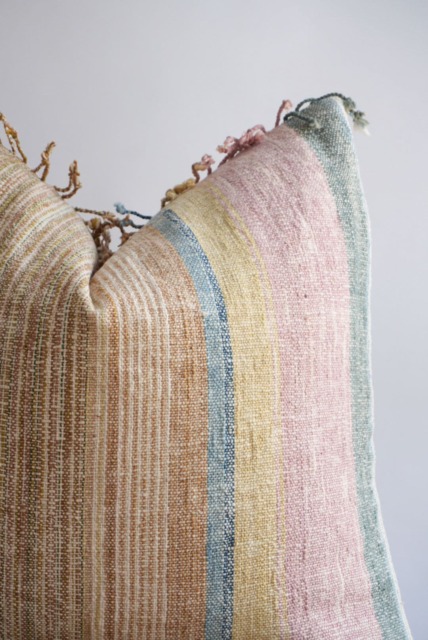 "Handmade Karen Hemp Pillow Cover Vintage Tribal Design - 26"" X 26" - image 1