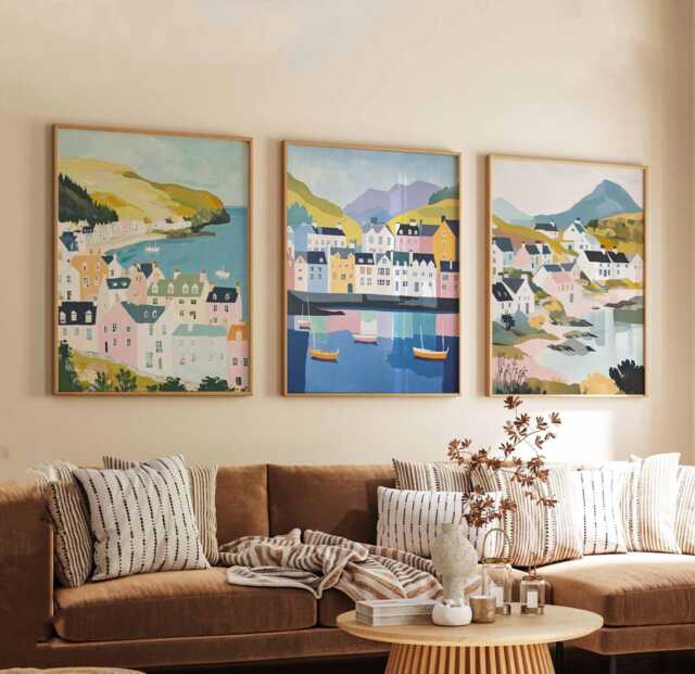 Set Of 3 Isle Skye Posters, Scotland Travel Prints, Highland Wall Art Set, Landscape Poster Nature Decor Gift - image 1