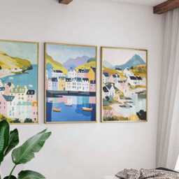 Set Of 3 Isle Skye Posters, Scotland Travel Prints, Highland Wall Art Set, Landscape Poster Nature Decor Gift - thumbnail 3