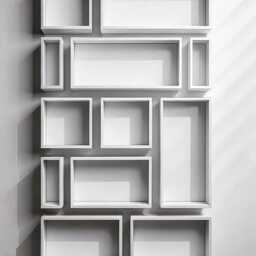 Wall Hanging Bookshelf With Floating Shelves For Living Room - thumbnail 3