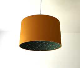 "Lampshade ""Gingo-Petrol-Ochre" - thumbnail 1