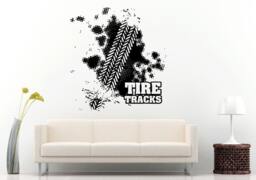Off Road Sport Utility Vehicle Mountains Rocks Dirt 4 X Tire Tracks Skid Marks Wall Decal Vinyl Sticker Mural Room Decor L835 - thumbnail 1