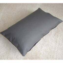 "10x16 Tempur Travel Pillow Cover With Zip 40x26cm Plain Block Solid Dark Grey Gray Colour Bolster Oblong Cushion Case Sham 16""x10" - thumbnail 2