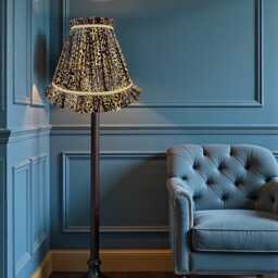 Pleated Leopard Print Tapered Drum Table Lamp Shades Ceiling Lights Pendants Floor Standard Lampshade - Animal Print Fabric Lamp Shades - thumbnail 3