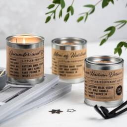 Cucumber Wasabi Scented Candle Vegan Soy Wax Mandle - thumbnail 2
