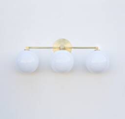 Bathroom Vanity, Vanity Fixture, Mid Century Brass Wall Sconce Light, Ul Listed, Dppq No.0142 - thumbnail 1
