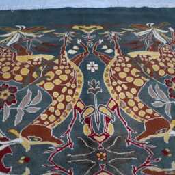 5x7 Ft Kazak Pictorial Art Area Rug, Afghan Hand Knotted Rug, Medallion Geometric Home Decorative Rug - thumbnail 3