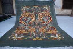 5x7 Ft Kazak Pictorial Art Area Rug, Afghan Hand Knotted Rug, Medallion Geometric Home Decorative Rug - thumbnail 1