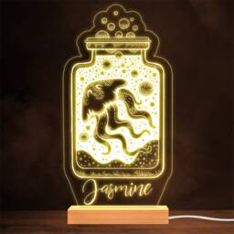 Magical Jellyfish in A Bottle Personalised Gift Lamp Night Light - thumbnail 1
