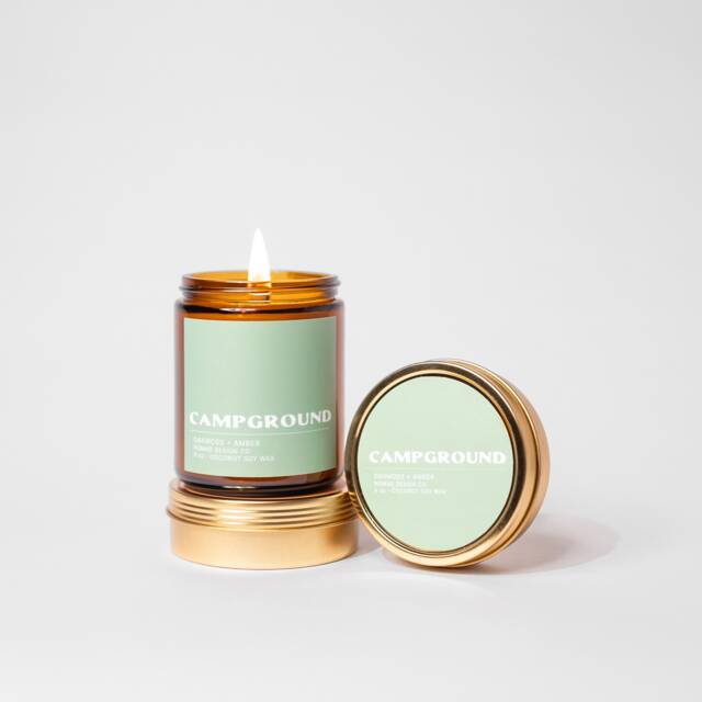 Campground Candle - Oakmoss & Amber Candle Outdoor Gift Ideas - image 1