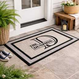 Personalized Monogram Door Mat - Outdoor Rug Doormat New Home Decor Housewarming Gift Washable Custom - thumbnail 3