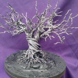 Gothic Wire Tree, Creepy Oak, Wire Tree Of Life, Sculpture, Gothic Metalwork, Customizable Tree, Sculpture - thumbnail 2
