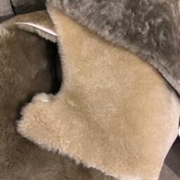 Sheepskin Rug, Oyster Coloured Sheepskin, Shearling Chair Cover, Bed Throw, Upholstery, Interior Accessories, Amazing Gift - thumbnail 3