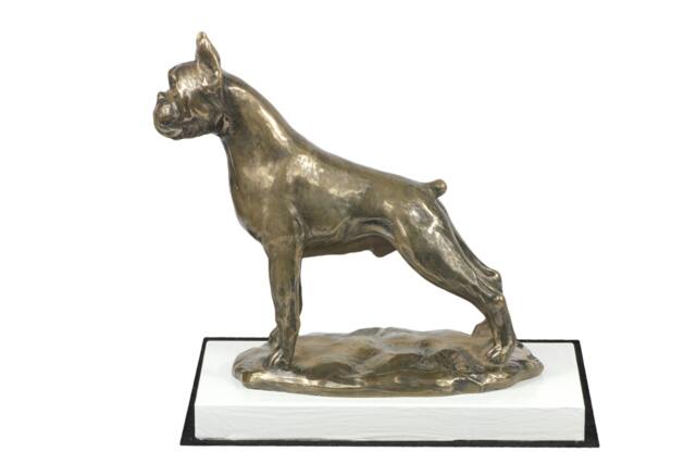 Boxer, Dog On White Wooden Base Statue, Limited Edition, Artdog - image 1