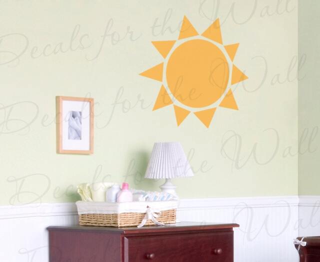 Sun Wall Decal Vinyl Sky Graphic Mural Kids Room Class Classroom Nursery Playroom Sticker Art Decor Large Decoration Sign G43 - image 1