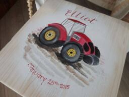 Children's Wood Chairs, Personalised & Hand Painted Illustrations For Newborn Christening 1st Birthday Gifts Bespoke Childrens Nursery Decor - thumbnail 2