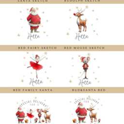 Christmas Stocking With Name Personalised Custom Monogram Decor Gift For Kids & Family - thumbnail 2