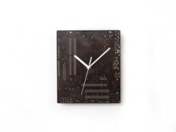 Large Dark Brown Wall Clock - Circuit Board Computer Unique Gift Boyfriend Husband - thumbnail 1